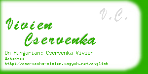 vivien cservenka business card